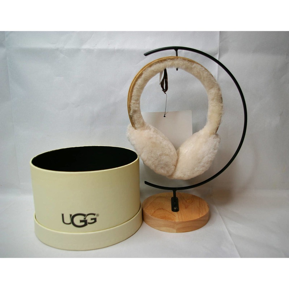 Ugg Chestnut Sheepskin & Suede Center Strip Earmuff, Women One Size